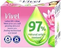 ITC Limited Vivel  Bathing Bar (4+1 free) - 500G (100G PER PCS), Lotus Oil With Aloe Vera, Soft Glowing Skin