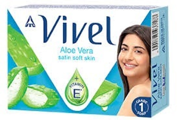 ITC Limited Vivel Bathing Bar (4+1 Free) - 500g  (100g per pcs), Aloe Vera, Satin Soft Skin