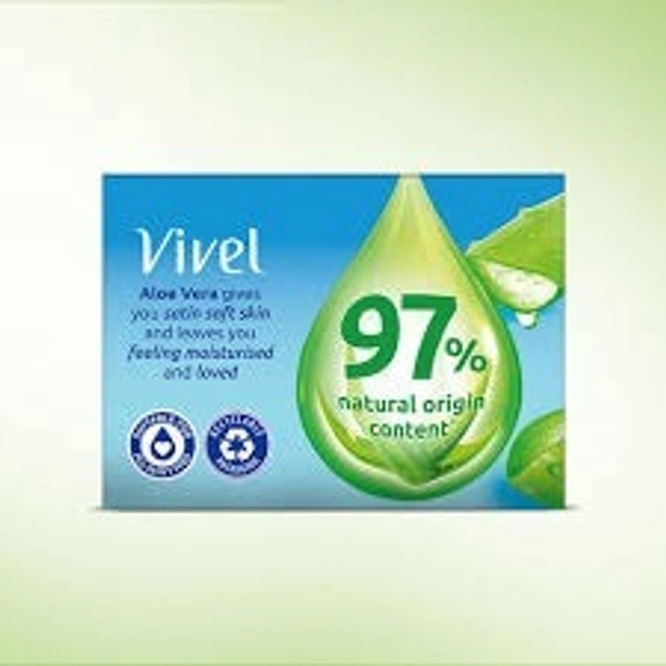 ITC Limited Vivel Bathing Bar (4+1 Free) - 500g  (100g per pcs), Aloe Vera, Satin Soft Skin