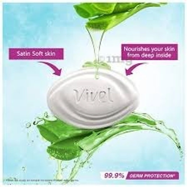 ITC Limited Vivel Bathing Bar (4+1 Free) - 500g  (100g per pcs), Aloe Vera, Satin Soft Skin