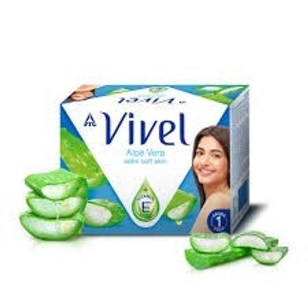 ITC Limited Vivel Bathing Bar (4+1 Free) - 500g  (100g per pcs), Aloe Vera, Satin Soft Skin