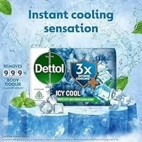 Dettol Bathing Bar ( Pack Of 5 Pcs) - 500g (100g per pcs), Icy Cool