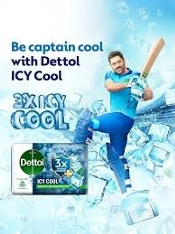 Dettol Bathing Bar ( Pack Of 5 Pcs) - 500g (100g per pcs), Icy Cool