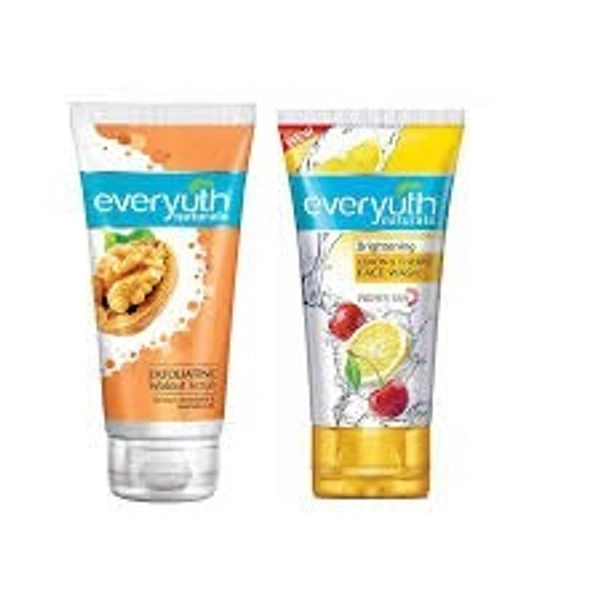 Everyuth Naturals Walnut Scrub 50g with Facewash Free 50g