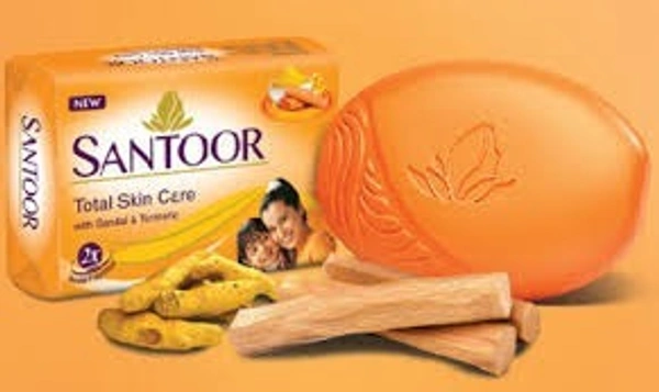 Santoor Bathing soap (4pcs) - 192, Sandal & Turmeric