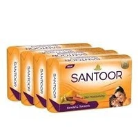 Santoor Bathing soap (4pcs) - 192, Sandal & Turmeric