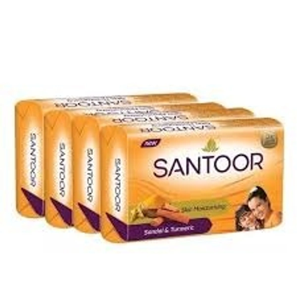 Santoor Bathing soap (4pcs) - 192, Sandal & Turmeric