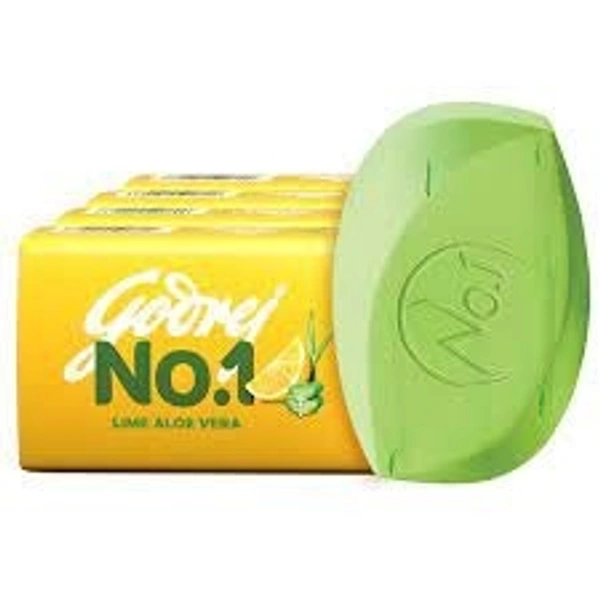 Godrej No.1 bathing soap (4pcs) - 188g, Lime Aloevera
