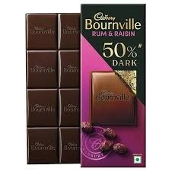 Cadbury Bournville Rum & Raisin 50% Dark Chocolate - 78g