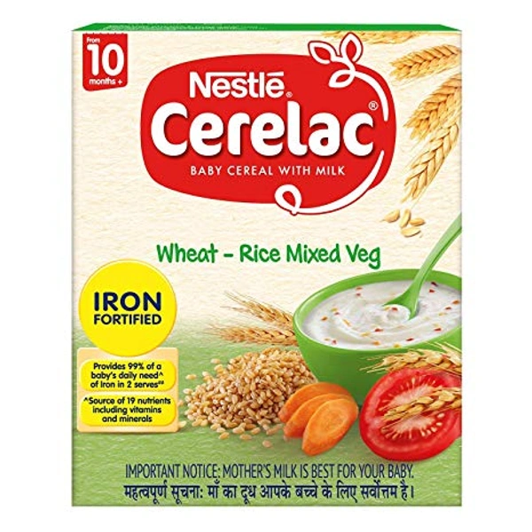 Nestle Cerelac from 10 To 12 Months - 300g, Wheat-Rice Mixed Veg