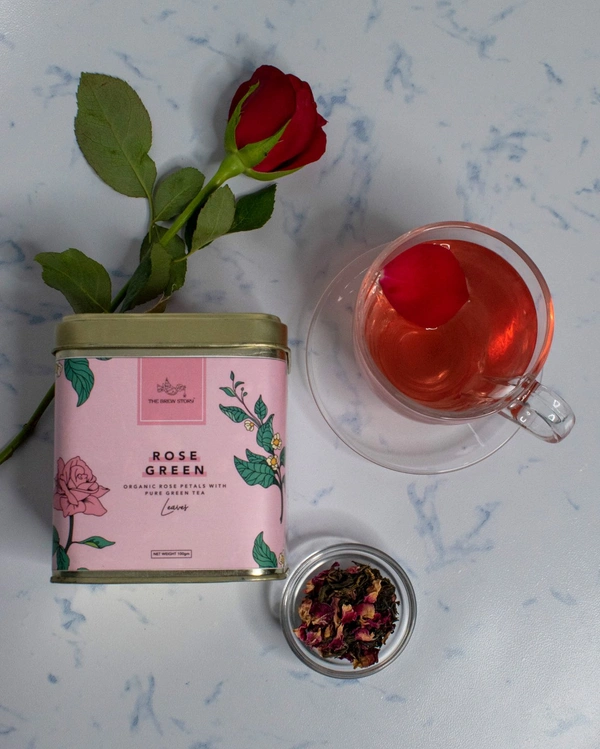 The Brew Story Green Tea - 100g, Rose Green