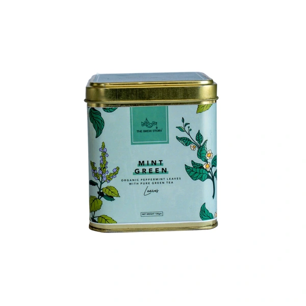 The Brew Story Green Tea - 100g, Mint Green