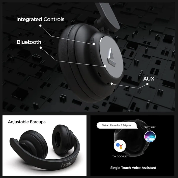 Boat Rockerz 450v2 Bluetooth Headphone - black