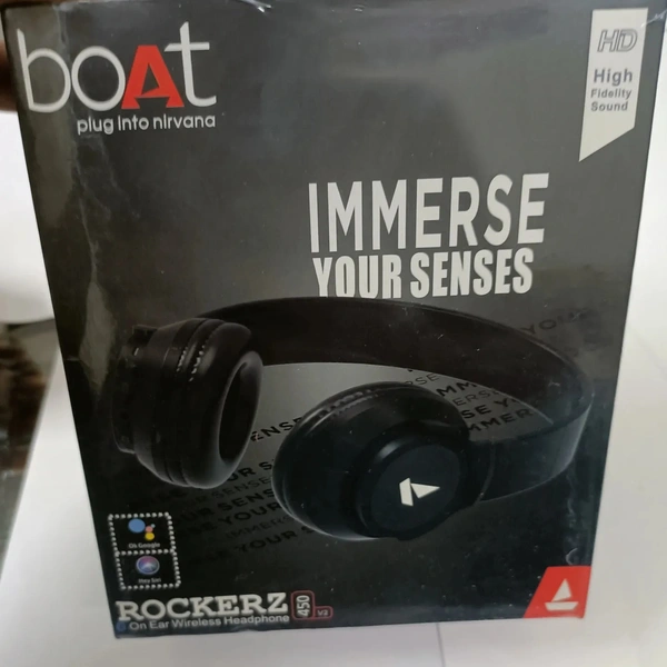 Boat Rockerz 450v2 Bluetooth Headphone - black