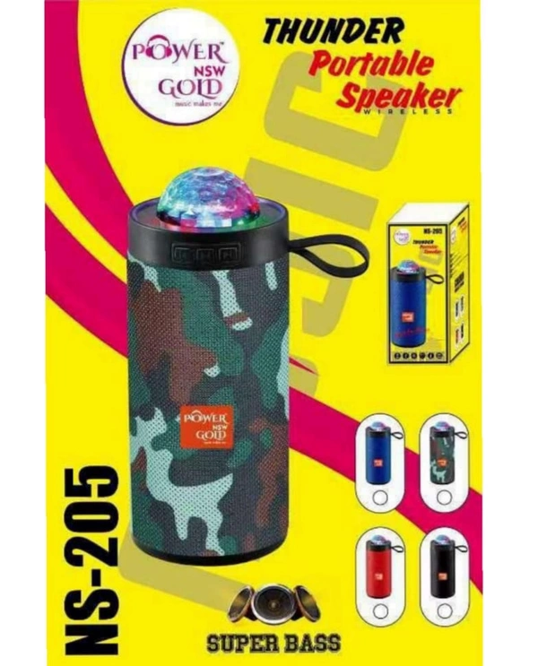 Power NS-205 Bluetooth Speaker With Roof Lighting  - Miltery