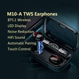 M10 TWS Wireless EarBuds 3500mAh Battery  - Black