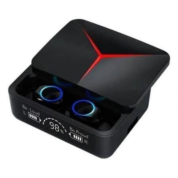 M90 Earbuds With Power Bank  - Black