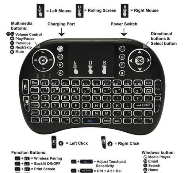 Mini Keyboard For PC Laptop Gaming 