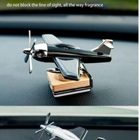 Car Freshner Solar Aeroplane For Dashboard  - Silver