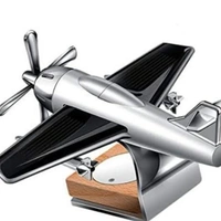 Car Freshner Solar Aeroplane For Dashboard  - Silver