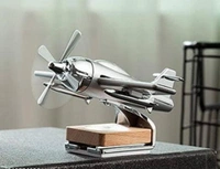 Car Freshner Solar Aeroplane For Dashboard  - Silver