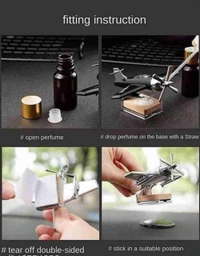Car Freshner Solar Aeroplane For Dashboard  - Silver