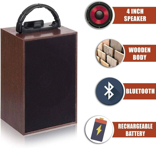 Wireless Bluetooth Wooden Speaker