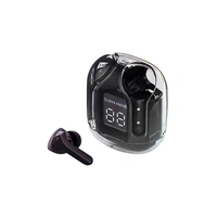 Wireless Bluetooth Earbuds Transparent Display  - Black