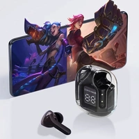Wireless Bluetooth Earbuds Transparent Display  - Black