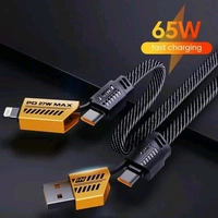 New 4 in 1 Data Cable All Mobile  - Black