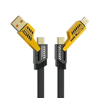 New 4 in 1 Data Cable All Mobile  - Black