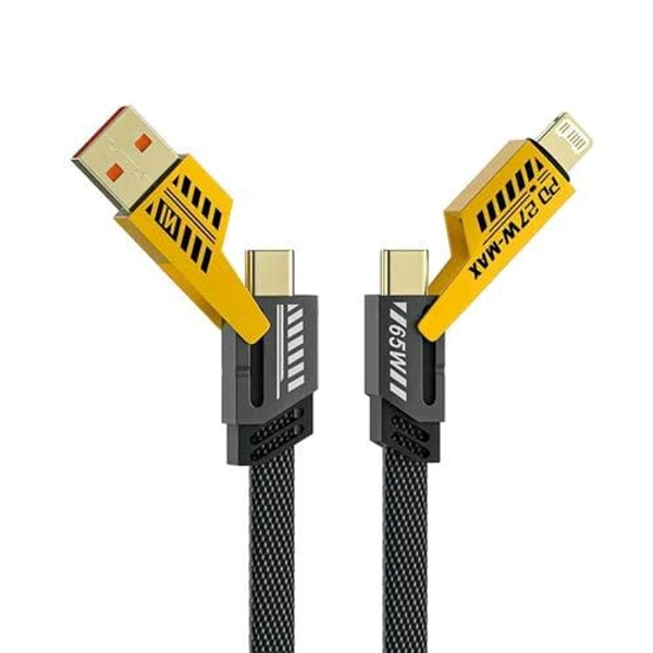 New 4 in 1 Data Cable All Mobile  - Black