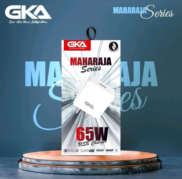 GKA 65W Fast Charger Maharaja Series  - White