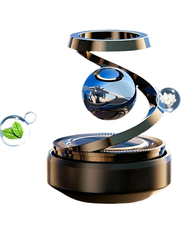 Star Ring Solar Car Perfume For Dashboard  - Black