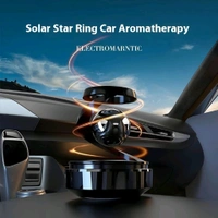 Star Ring Solar Car Perfume For Dashboard  - Black