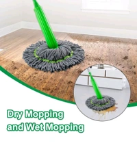 360° Rotating Microfiber Floor Cleaning Mop Perfect for Dry & Wet Mopping – Easy Squeeze Self-Wringing Design - Screamin' Green