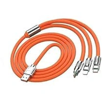 Indian Stuff  3 in 1 Fast Charging Cable  - Tangerine
