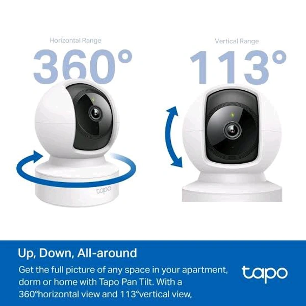 📸 Tapo C210 (Pack of 2) – 2K Pan/Tilt Smart Wi-Fi Security Cameras - White