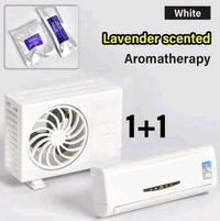 Mini Split AC Style Car Air Freshener – Lavender Scent (1+1 Combo Pack) - White