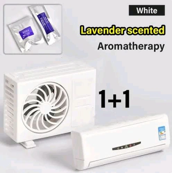Mini Split AC Style Car Air Freshener – Lavender Scent (1+1 Combo Pack) - White