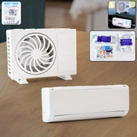 Mini Split AC Style Car Air Freshener – Lavender Scent (1+1 Combo Pack) - White