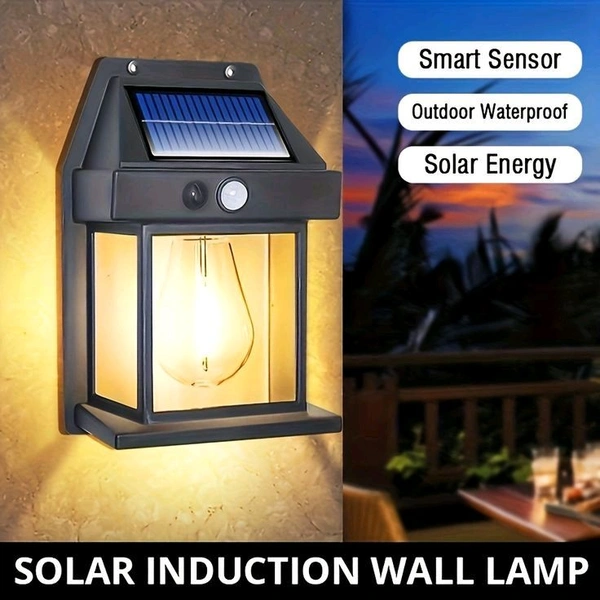 Indian Stuff  Solar Sensor LED Lamp 3 Modes - Black