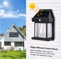 Indian Stuff  Solar Sensor LED Lamp 3 Modes - Black
