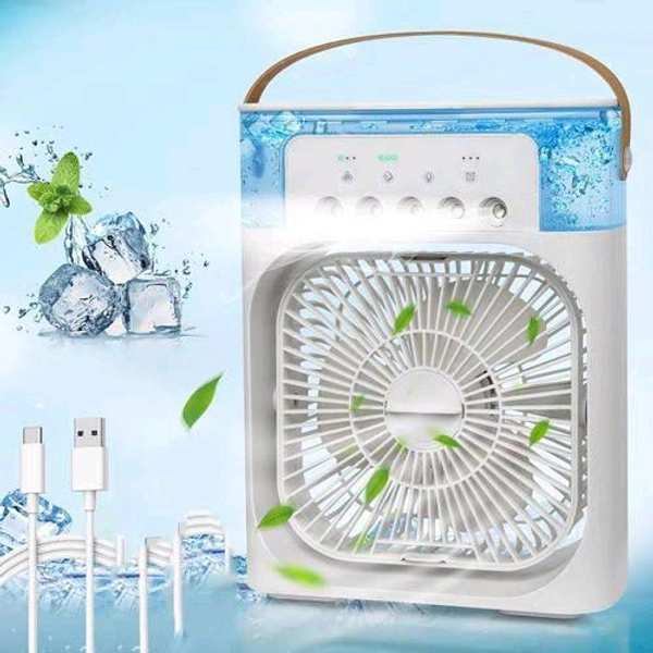 Air Cooler & Humidifier Fan – 600ml Mist Fan with 3 Speed Modes