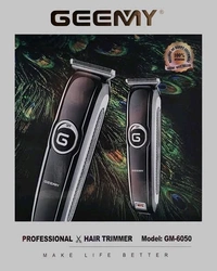 Geemy GM-6050 Professional Hair Trimmer – Precision Cutting & Grooming - Silver