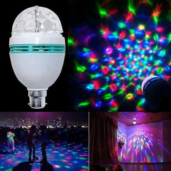 360 Degree LED Crystal Rotating Bulb  - White