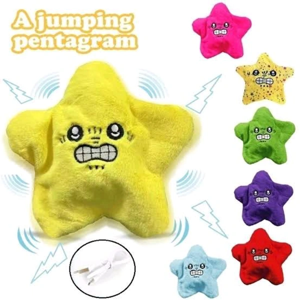 Indian Stuff Angry Dancing Shaking Star Toy Music Voice Repeater  - Yellow