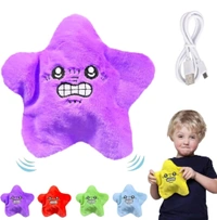Indian Stuff Angry Dancing Shaking Star Toy Music Voice Repeater  - Yellow