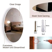 Self-Adhesive Mirror Unbreakable Sticker - White