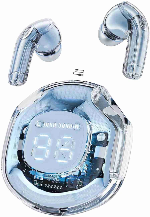 Indian Stuff Ultra Pro Transparent Earbuds - Periwinkle